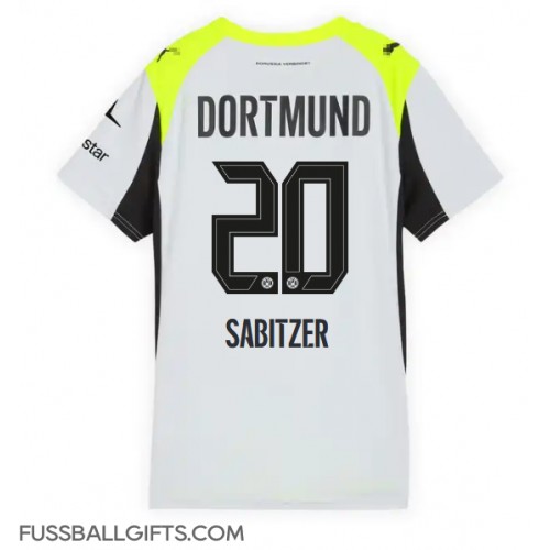 Borussia Dortmund Marcel Sabitzer #20 Fußballbekleidung Auswärtstrikot Damen 2025-26 Kurzarm